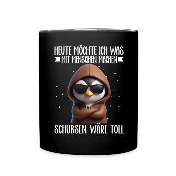 Today I want to do something with people Push - Full Colour Mug - black - Front