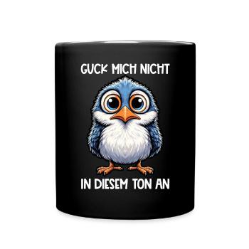 Ne me regarde pas dans ce ton drôle d’oiseau - Mug uni - noir - Devant