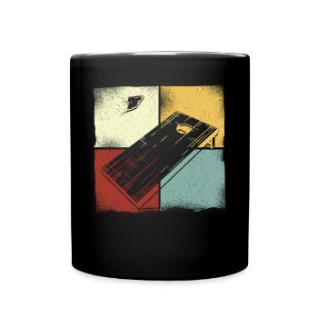 Cornhole Team Bean Bag Player - Tasse einfarbig - Schwarz - Vorne