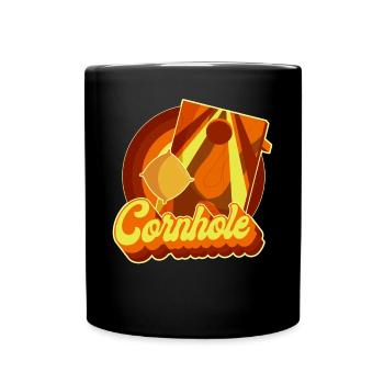 Cornhole Team Bean Bag Player - Tasse einfarbig - Schwarz - Vorne