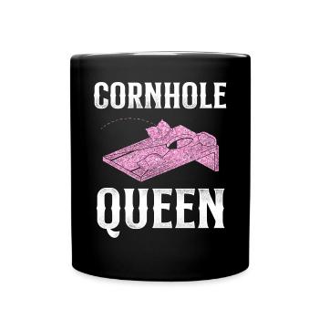 Cornhole Team Bean Bag Player - Tasse einfarbig - Schwarz - Vorne