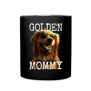 Maman dorée Maman Fête des mères Maman Golden Retriever - Mug uni - noir - Devant