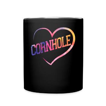 Cornhole Team Bean Bag Player - Tasse einfarbig - Schwarz - Vorne