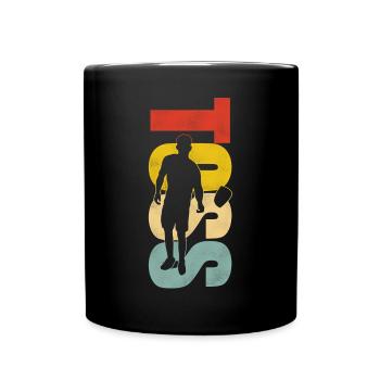 Joueur de sac de haricots de l’équipe Cornhole - Mug uni - noir - Devant
