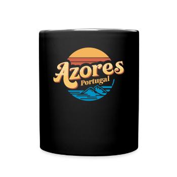 Azores Portugal Souvenir Retro Design - Tasse einfarbig - Schwarz - Vorne