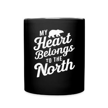 Mon cœur appartient au nord - Mug uni - noir - Devant