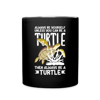 Tortue Tortue Mer Cadeau - Mug uni - noir - Devant