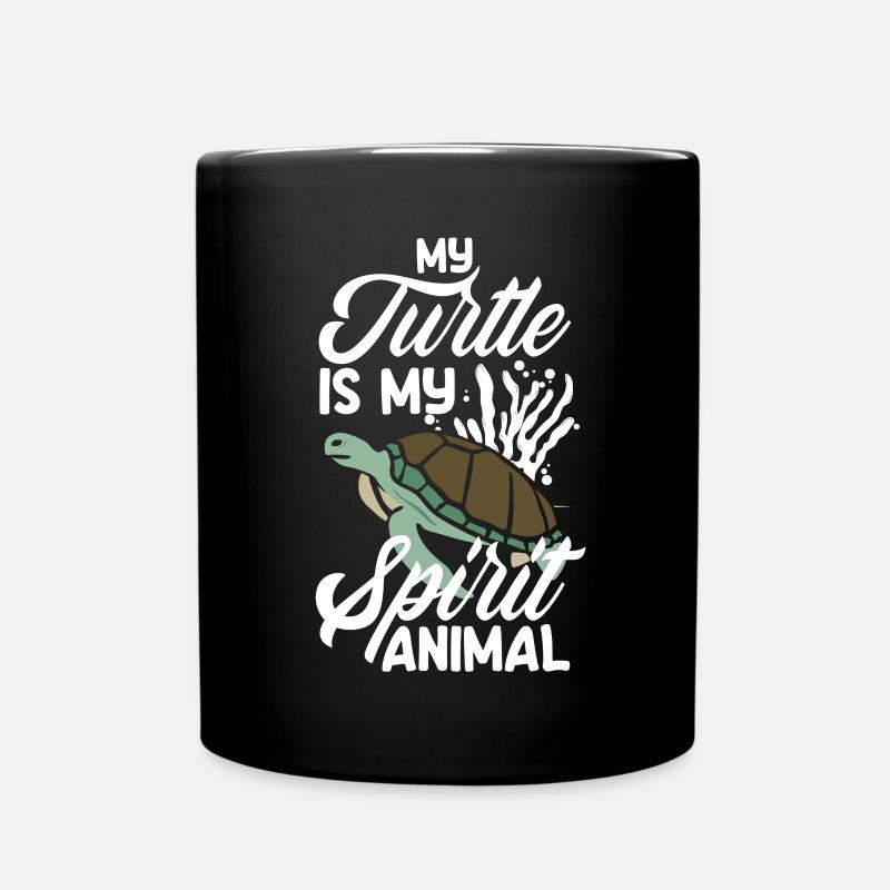 Schildkröte Meeresschildkröte Geschenk - Tasse einfarbig - Schwarz
