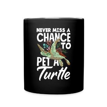 Tortue Tortue Mer Cadeau - Mug uni - noir - Devant