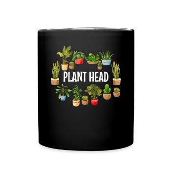 Gardening - Plant head - Landscaping Hobby Gardene - Full Colour Mug - black - Front