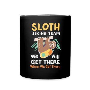 Faultier Wanderteam - Tasse einfarbig - Schwarz - Vorne