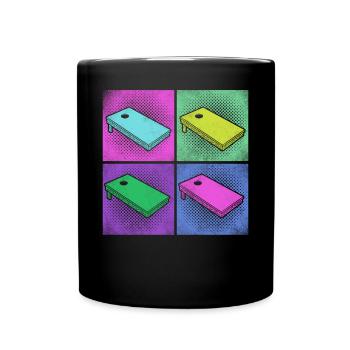 Joueur de sac de haricots de l’équipe Cornhole - Mug uni - noir - Devant