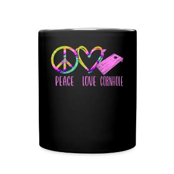 Joueur de sac de haricots de l’équipe Cornhole - Mug uni - noir - Devant