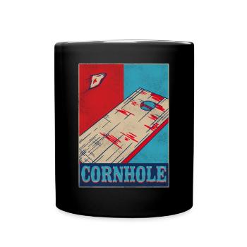 Joueur de sac de haricots de l’équipe Cornhole - Mug uni - noir - Devant