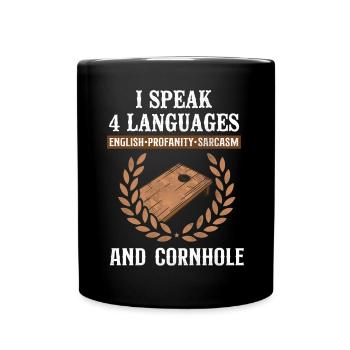 Joueur de sac de haricots de l’équipe Cornhole - Mug uni - noir - Devant