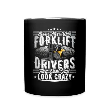 Conducteur de chariot élévateur - Mug uni - noir - Devant