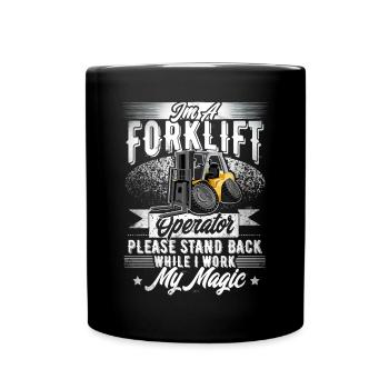 Forklift driver - Full Colour Mug - black - Front
