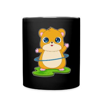 Gymnastique d’entraînement avec cerceau de fitness pour hamsters - Mug uni - noir - Devant
