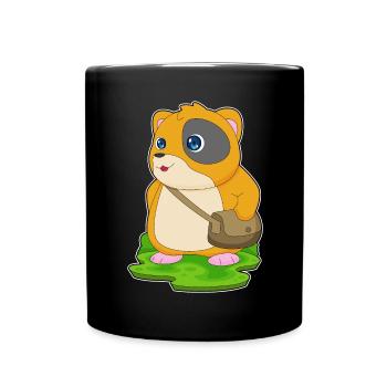 Hamster Handtasche - Tasse einfarbig - Schwarz - Vorne