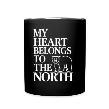 Mon cœur appartient au Nord - Souvenir Islande - Mug uni - noir - Devant
