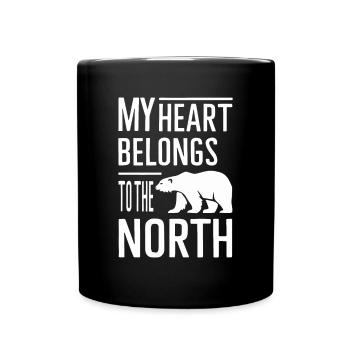 Mon cœur appartient au nord de l’Islande Souvenir - Mug uni - noir - Devant