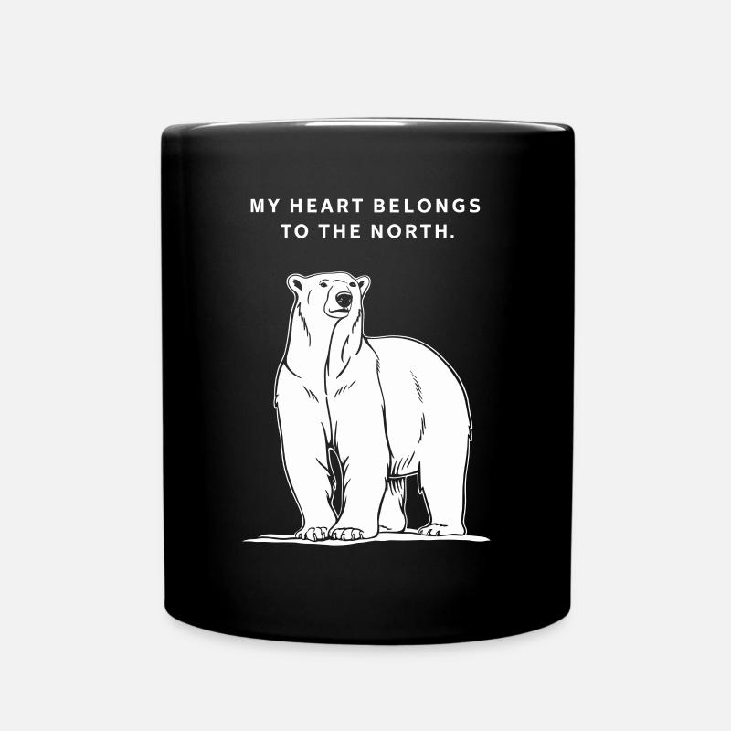 Mon cœur appartient au Nord - Polar Bear - Mug uni - noir