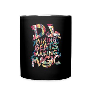 DJ Mixing Beats Making Magic - Tasse einfarbig - Schwarz - Vorne