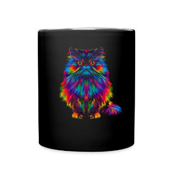 Himalayan Cat Popart - Full Colour Mug - black - Front
