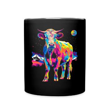 Éleveur de bovins Hereford Popart - Mug uni - noir - Devant