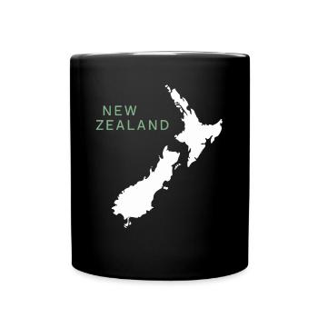 New Zealand Souvenir Map New Zealand - Full Colour Mug - black - Front