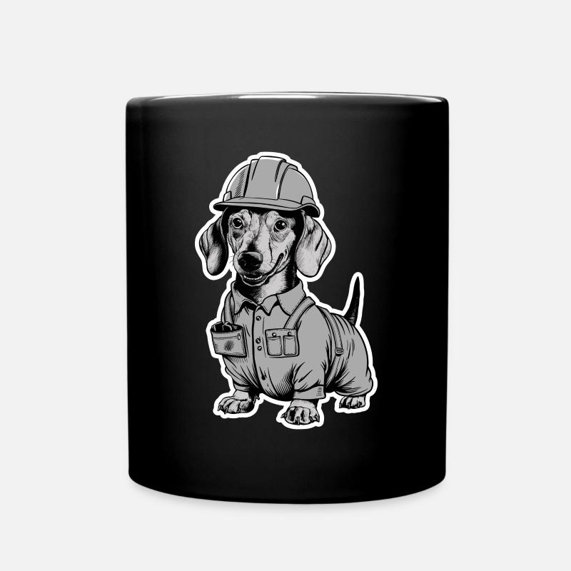 Teckel En Costumes Teckel Artisanal - Mug uni - noir