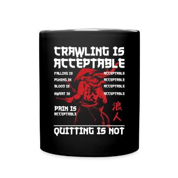 Samurai Ronin Sword Fighting Warrior Gift - Full Colour Mug - black - Front