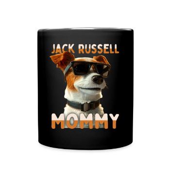 Jack Russell Mommy Mama Muttertag Mom Jack Russell - Tasse einfarbig - Schwarz - Vorne