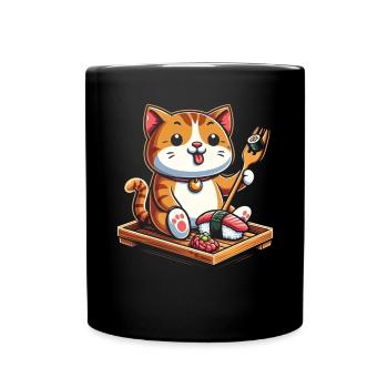 Sushi Food Japon Nigiri Cadeau - Mug uni - noir - Devant