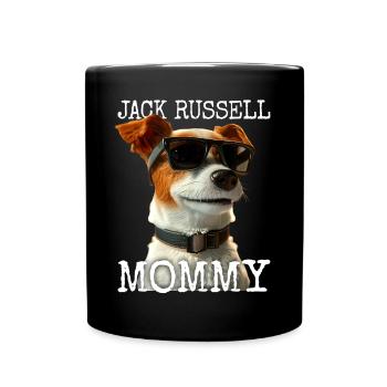 Jack Russell Mommy Mama Muttertag Mom Jack Russell - Tasse einfarbig - Schwarz - Vorne