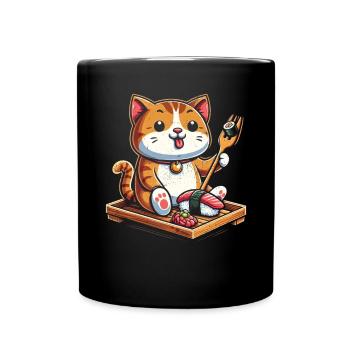 Sushi - Tasse einfarbig - Schwarz - Vorne