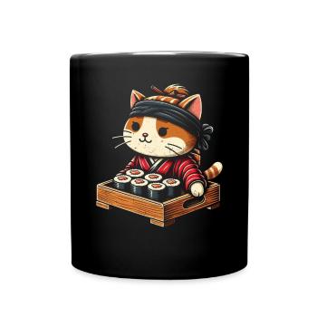 Sushi - Tasse einfarbig - Schwarz - Vorne