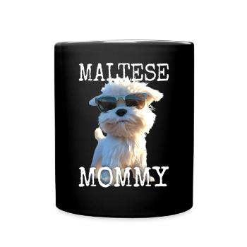 Maltais Maman Maman Fête des mères Maman Mignon Maltais - Mug uni - noir - Devant