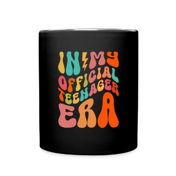 Teenager Teenie Teen Teens Teeny Geschenk - Tasse einfarbig - Schwarz - Vorne