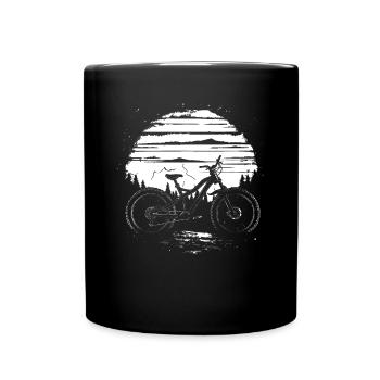 Mountain bikers - Full Colour Mug - black - Front