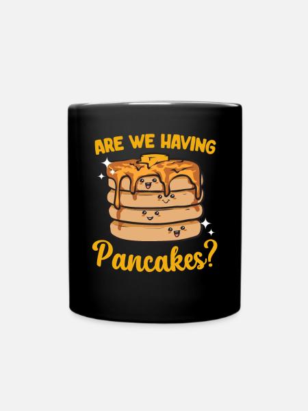 Pancake Breakfast Pancakes - Full Colour Mug - black