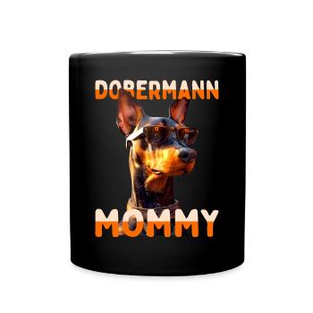 Doberman Maman Maman Mère Fête des Mères Maman Doberman - Mug uni - noir - Devant