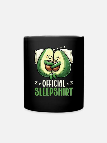 Chemise de nuit officielle Pyjama Funny Avocado - Mug uni - noir