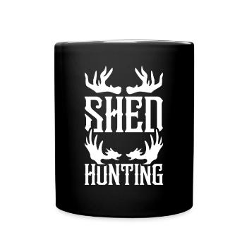 Antler Hunting Antler Hunter Hunting Hunting Trophy - Full Colour Mug - black - Front