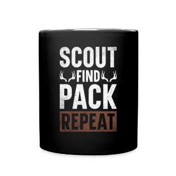 Antler Hunting Antler Hunter Hunting Hunting Trophy - Full Colour Mug - black - Front