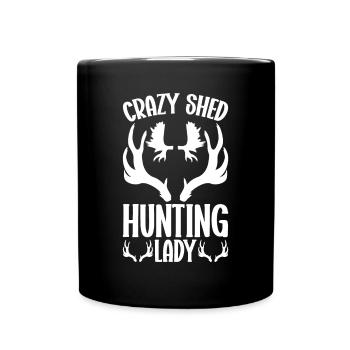 Antler Hunting Antler Hunter Hunting Hunting Trophy - Full Colour Mug - black - Front
