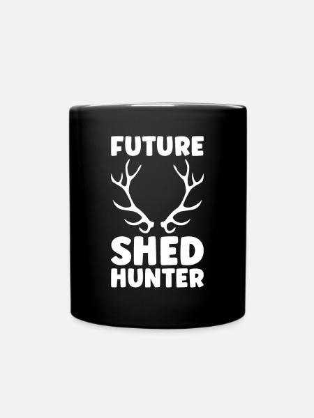 Geweihjagd Geweih Jäger Jagt Jagdtrophäe - Tasse einfarbig - Schwarz