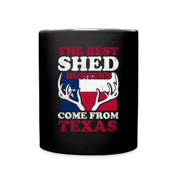Antler Hunting Antler Hunter Hunting Hunting Trophy - Full Colour Mug - black - Front