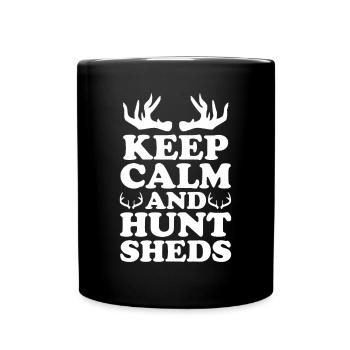 Antler Hunting Antler Hunter Hunting Hunting Trophy - Full Colour Mug - black - Front