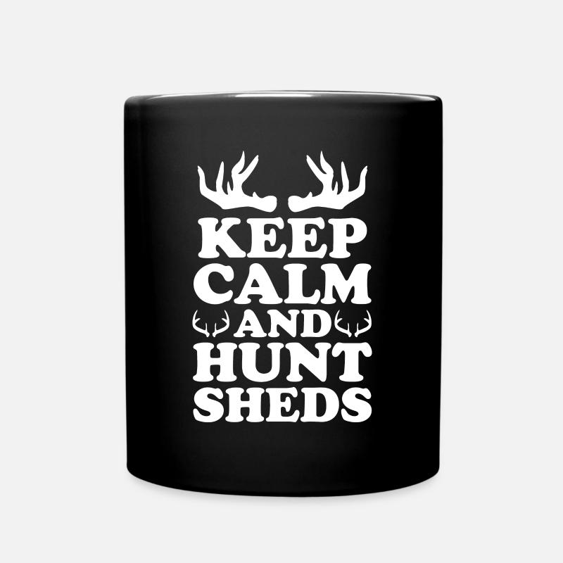 Geweihjagd Geweih Jäger Jagt Jagdtrophäe - Tasse einfarbig - Schwarz